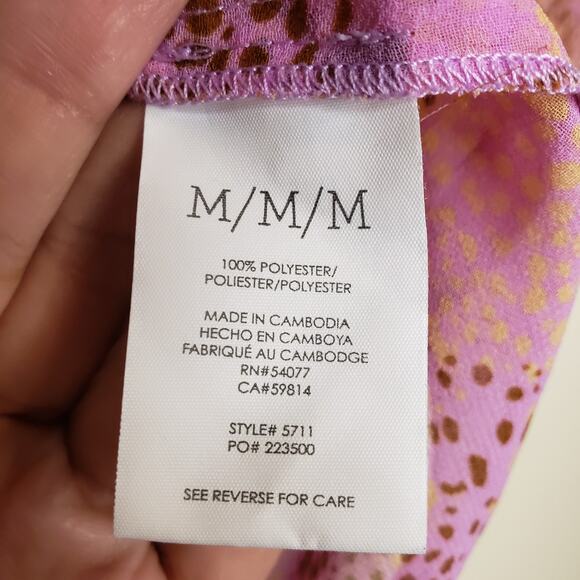 CAbi| Pink Cheetah Print Blouse, Style 5711 - Picture 9 of 11